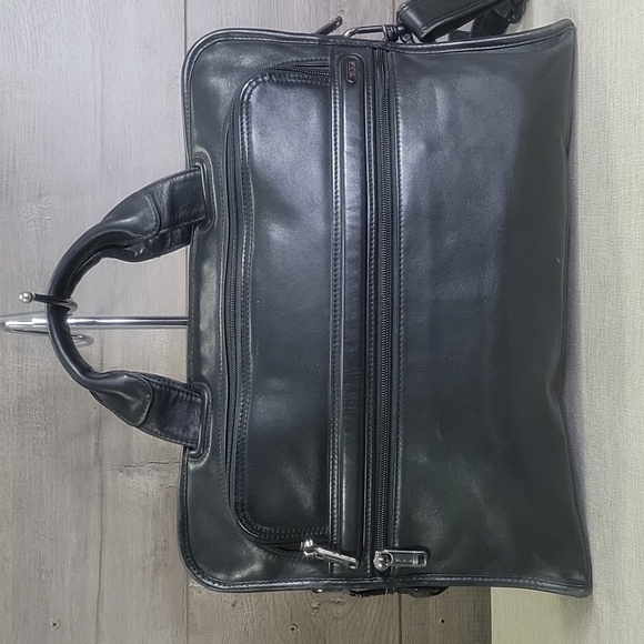 Tumi Other - Tumi Black Leather Portfolio Briefcase Crossbody Messenger Bag